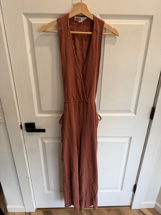 FP Beach Dresses & Skirts - Sleeveless Maxi Wrap Jumpsuit in Rust